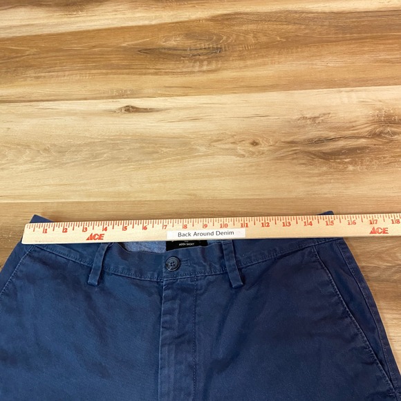 Banana Republic Aiden Short Mens 30 Navy Blue Flat Front Chino - Picture 4 of 7